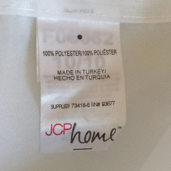 JC Penney Home 2 White Sheer Window Panels Curtains Drapes Grommet Top 84" x 50" - Picture 7 of 7